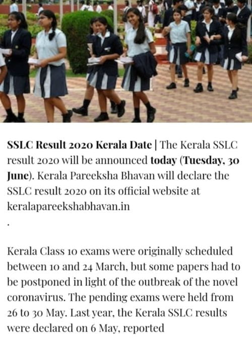 Kerala SSLC Revaluation Result